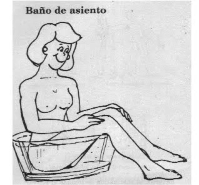 No usar duchas vaginales o banos de asiento